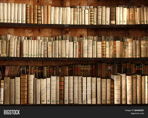 Three Rows Old Books Image And Photo Free Trial Bigstock