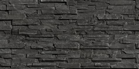 Black Wall Tiles Stone Floor Texture Faux Stone Wall Panels