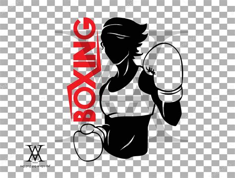 Boxing Woman Vector Silhouette Instant Download Etsy Ireland