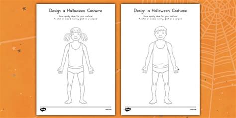 Draw Your Halloween Costume Worksheet Teacher Made