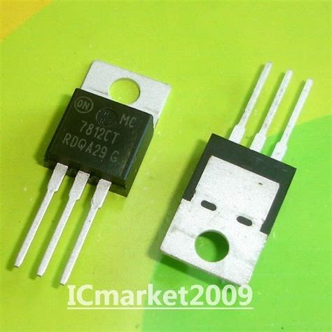 50 Pcs Mc7812ct To 220 Mc7812 7812ct 12v 1a Positive Voltage Regulators