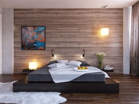 Modern minimal living room interior design and wood wall texture wall pattern background. The Makings of a Modern Bedroom