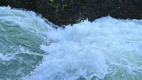 Wonderful Fresh Water Rapids Waterfalls River Flowing Through Forest In