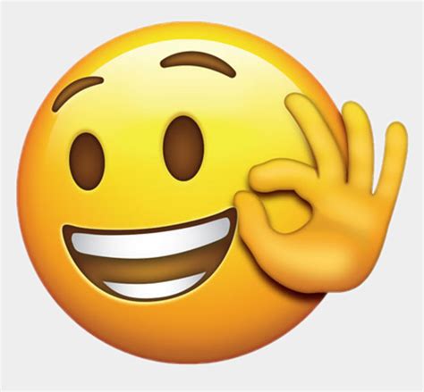 Emoji Emoticon Ok Gesture Smiley Png Image With Transparent