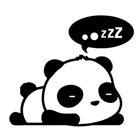 Sleepy Panda Cute Panda Drawing
