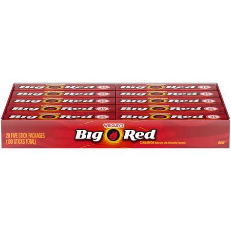 Wrigleys Big Red Cinnamon Chewing Gum 5 Stick Pack