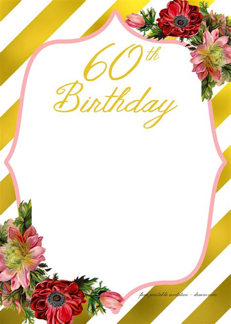 Adult Birthday Invitations Template For 50th Years Old And Up