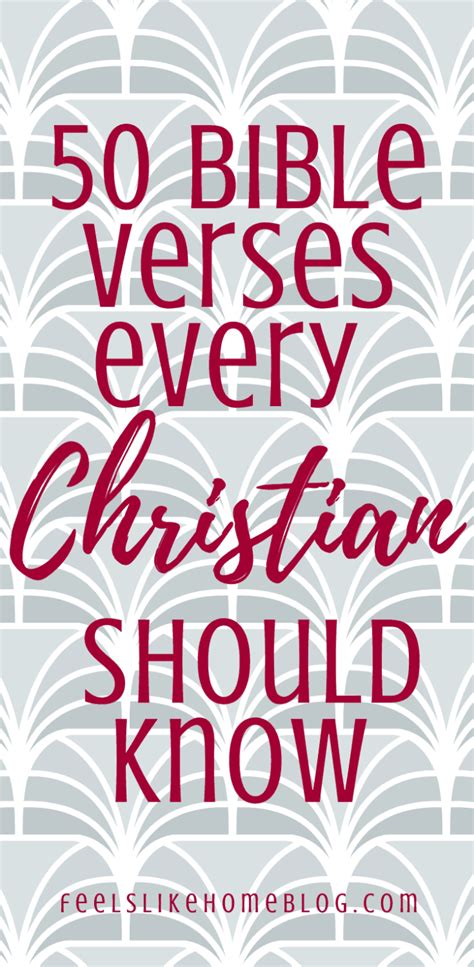 50 Bible Verses Every Christian Should Memorize Feels Like Home™
