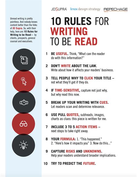 10 Rules For Writing To Be Read Infographic
