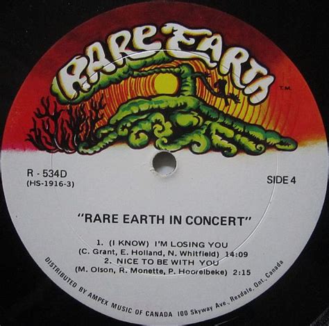 Rare Earth Rare Earth In Concert 2 X Lp Custom Cover Record