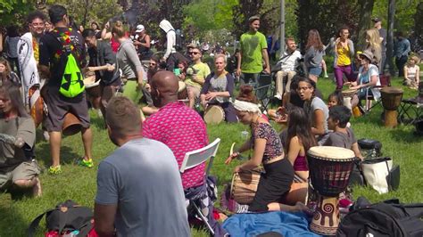 A 14.6 hectare park on queen street west at strachan avenue once the home of university of trinity college (trinity college). Trinity Bellwoods Drum Circle Sundays - YouTube