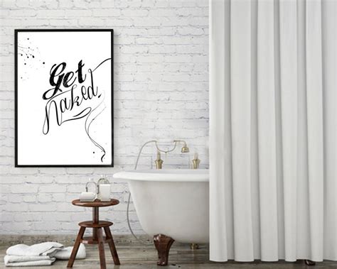 Get Naked Bathroom Wall Art Bathroom Decor By Motivationaltypo