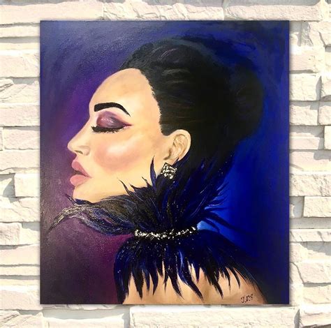 Femme Fatale Wall Art Original Oil Painting On Canvas Woman Etsy