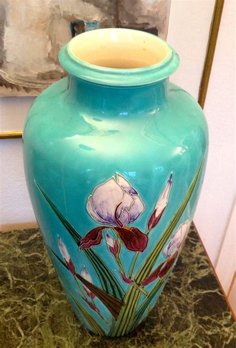 Antiques Atlas Large Art Nouveau Vase Enamelled Ceramic