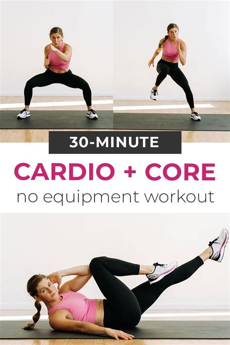 Minute Cardio And Core Workout At Home Video Nourish Move Love