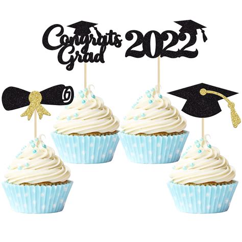 Buy Gyufise 24pcs 2023 Graduation Cupcake Toppers Glitter Class Of 2023