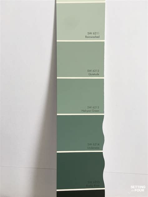 Sherwin Williams Green Paint Color Chart