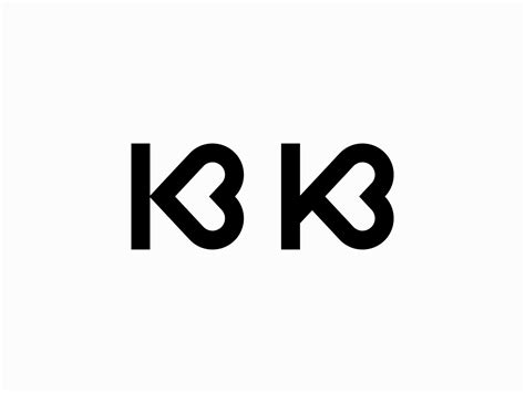 Letter K Logo Lettermark Branding Icon Love Valentine By Satriyo