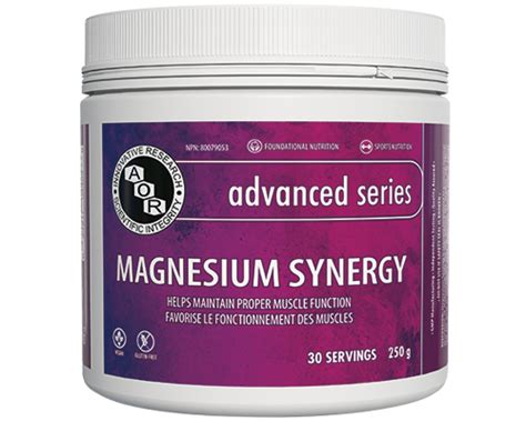 AOR Magnesium Synergy 250 g | Magnesium glycinate, Magnesium malate, Magnesium supplements
