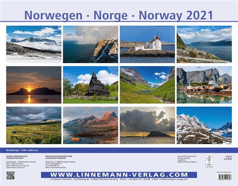 Calendar Norway 2021 Wall Calendars 2020 Town Countries And Nature