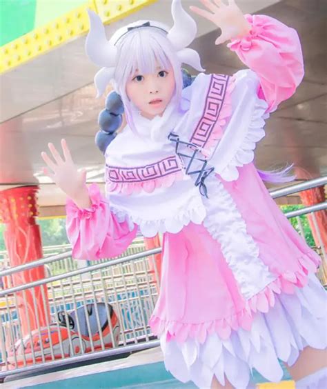 Miss Kobayashis Dragon Maid Kanna Kamui Cosplay Costume Uniforms Full