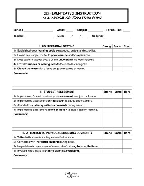 They are courtesy of other teachers who kindly accepted to share their materials with others. FREE 5+ Classroom Observation Forms in PDF | MS Word | Excel