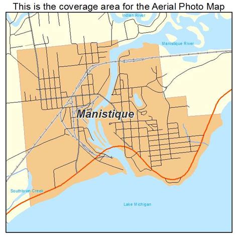Aerial Photography Map Of Manistique Mi Michigan