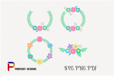 Cricut Flower Wreath Svg | Free SVG Cut Files For Cricut Maker