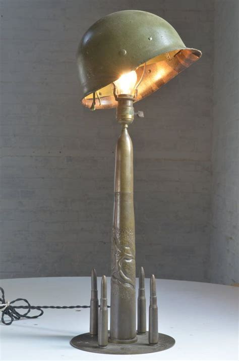 Vintage Military Trench Art Table Lamp Light от Scovillebrownco 395