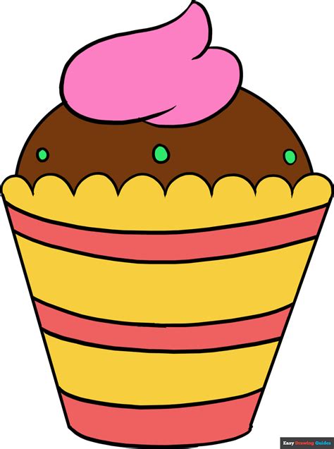How To Draw A Cupcake Really Easy Drawing Tutorial