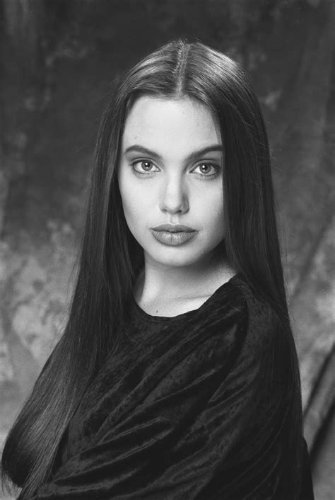 Portraits Of A Teenager Angelina Jolie Modeling At A Photoshoot In