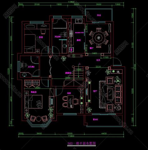 欧式室内设计装修平面图，cad建筑图纸免费下载 素材下载易图网cad设计图纸库