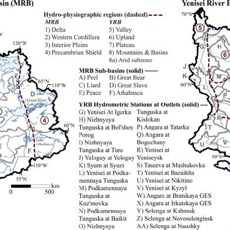 Mackenzie And Yenisei River Basins Showing Their Hydro Physiographic