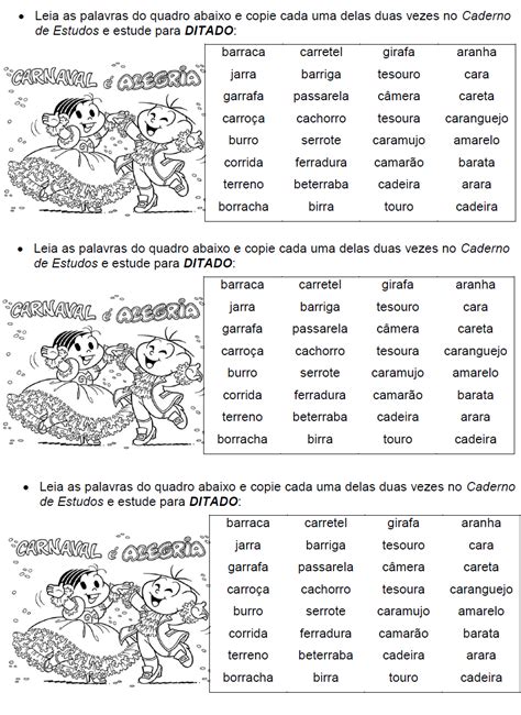 Atividades Para Educadores Projeto Todo Dia Tem Ditado Ortografia