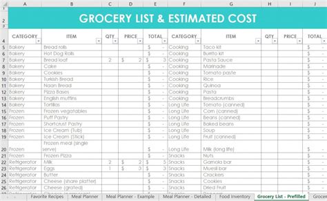 How I Use Excel For Organizing Recipes Meal Planning Food Inventory
