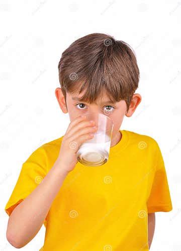 Boy Drinking Milk Stock Image Image Of Happiness Lifestyle 30406331