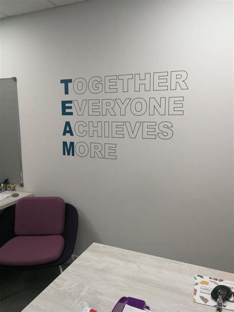 Team Office Wall Sticker Together Everyone Achieves More Wall