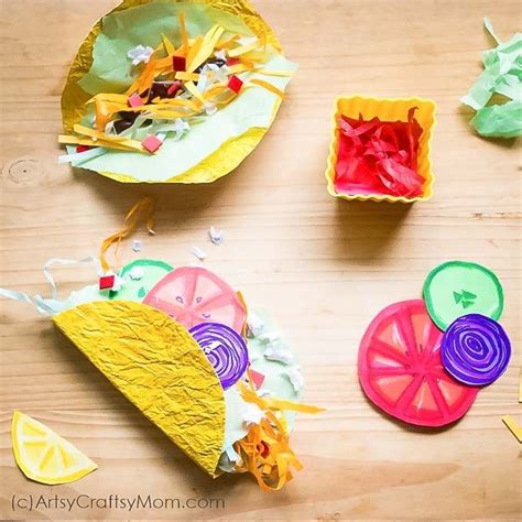 So here we bring you 15 creative & fun activities for preschoolers. Pretend Play Food - Mexican Taco Paper Craft for Kids ...