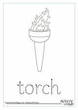 Torch Tracing Word Olympic Worksheets Handwriting Worksheet Trace Activity Activityvillage Village Explore sketch template