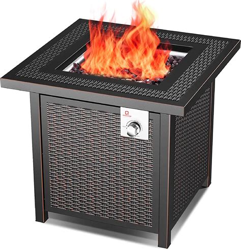 Buy Qomotop 28 Inch Propane Fire Pit Table With 50000 Btu Auto