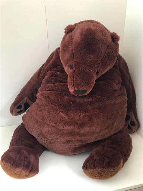 Jumbo Official Ikea Djungelskog Brown Grizzly Bear Plush Soft Stuffed