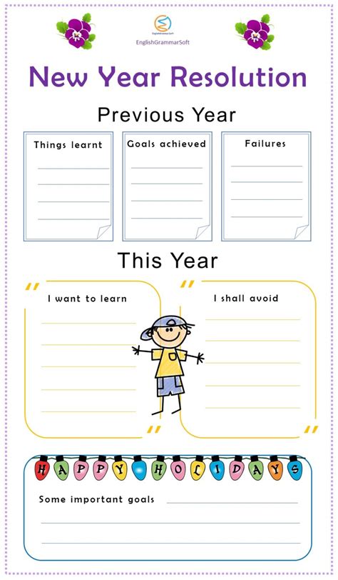 Printable New Years Resolution Template New Years Decision Promise List