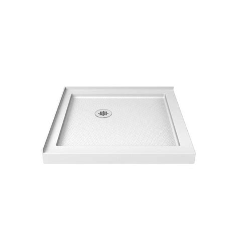 Dreamline Slimline 42 In X 42 In Double Threshold Shower Pan Base In