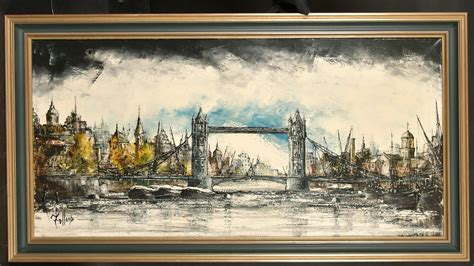 Sold Price Ron Folland 1932 1999 British Thames At Tower Bridge