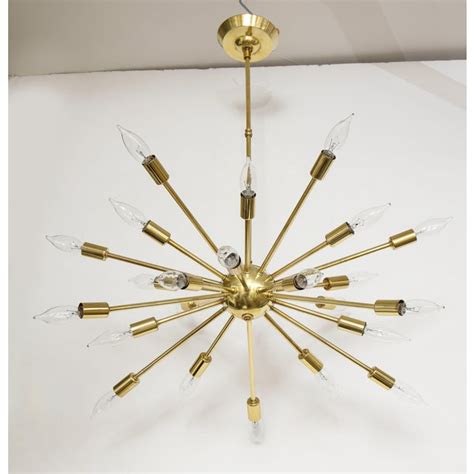 1950s Mid Century Modern 24 Arm Brass Sputnik Chandelier Chairish