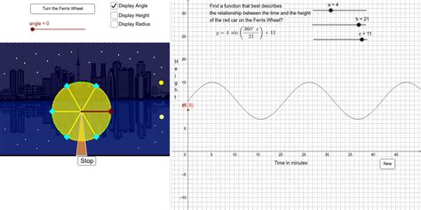 The answer to this is that it takes 40 minutes to 2 hours. Ferris Wheel - GeoGebra