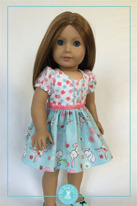 american girl doll clothes sewing patterns by oh sew kat sugar n spice dress… doll clothes