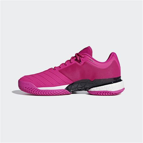 Adidas Mens Barricade Boost 2018 Tennis Shoes Shock Pinklegend Ink