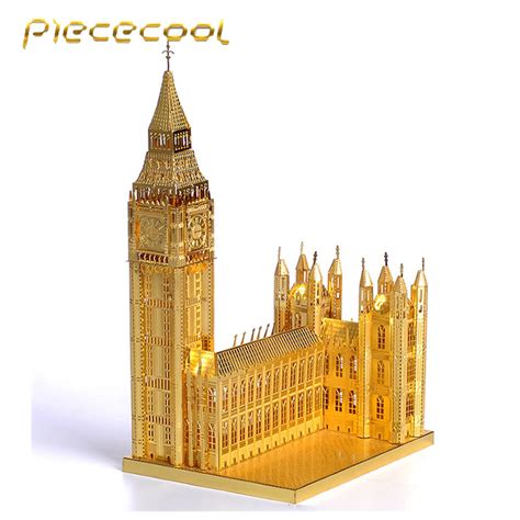 Piececool Big Ben Building P018 G Diy 3d Metal Model Kits Nano Puzzle