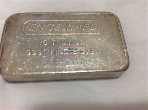 Engelhard 10 Oz Silver Bar Serial Number C1404864 Sexigain